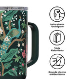 Tazón Térmico Mug 475ml Rifle Paper Peacock Blue