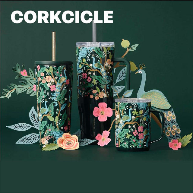 Copa Térmica 355ml Rifle Paper Peacock Blue