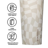 Vaso Térmico Cold Cup 700ml Wavy Checkerboard Neutrals